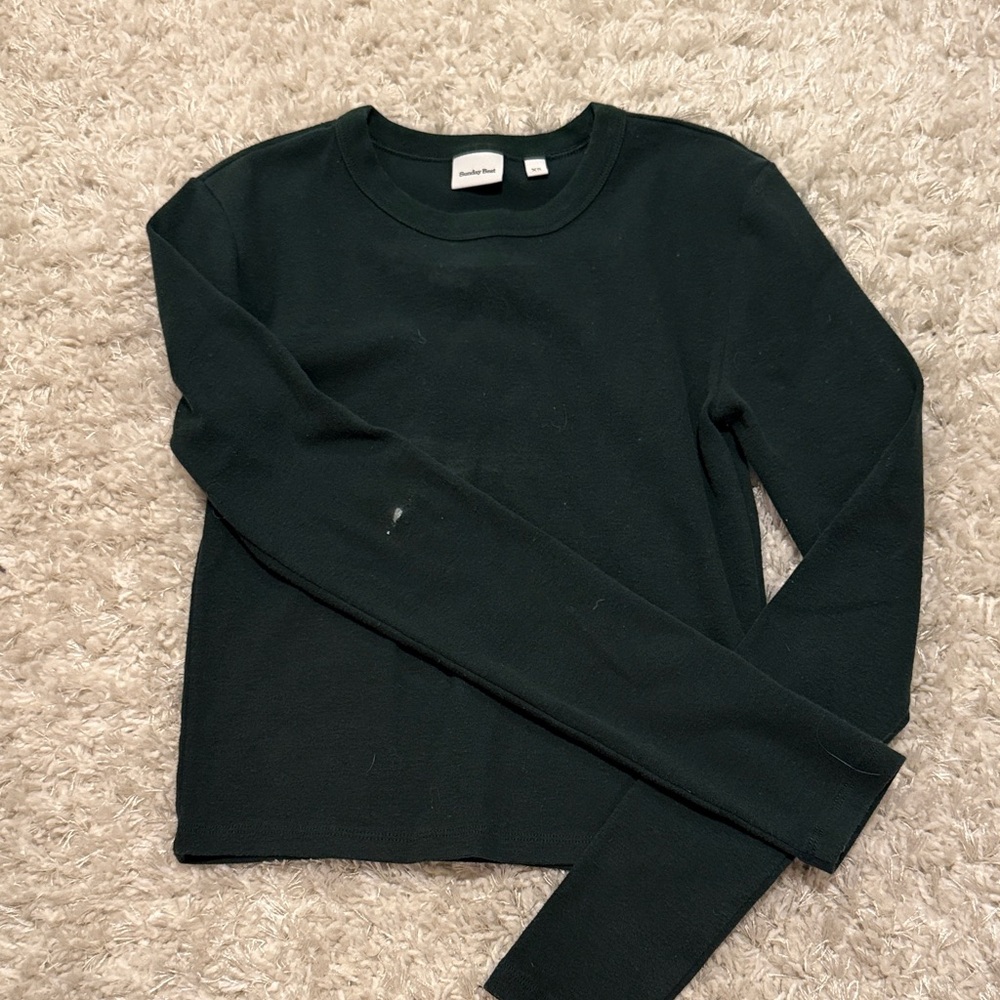 Aritzia Sunday Best Little Ribbed BestHug Long Sleeve